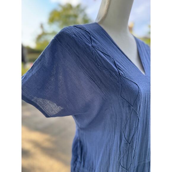 MSRP $138 Anthropologie Diamond Stitched Embroidery Midi Size S-M SAME DAY SHIP - Picture 7 of 9